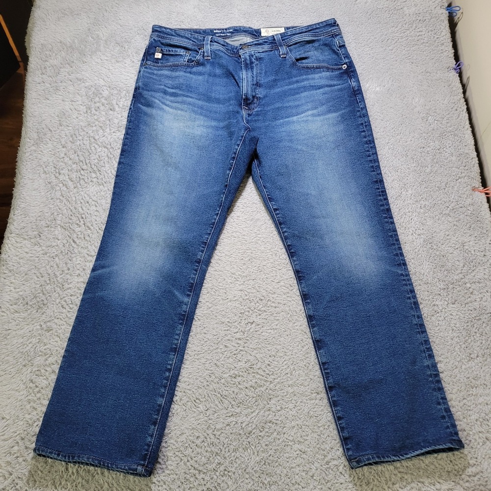 AG Adriano Goldschmied Everett Jeans Mens 35x28.5*‎ AGED Slim Straight Whiskers